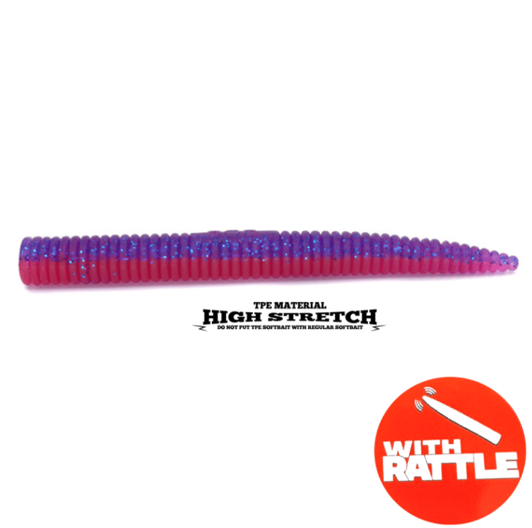Nazeebo Worm Rattle 10cm Disco Twilight - Specimen Fishing UK