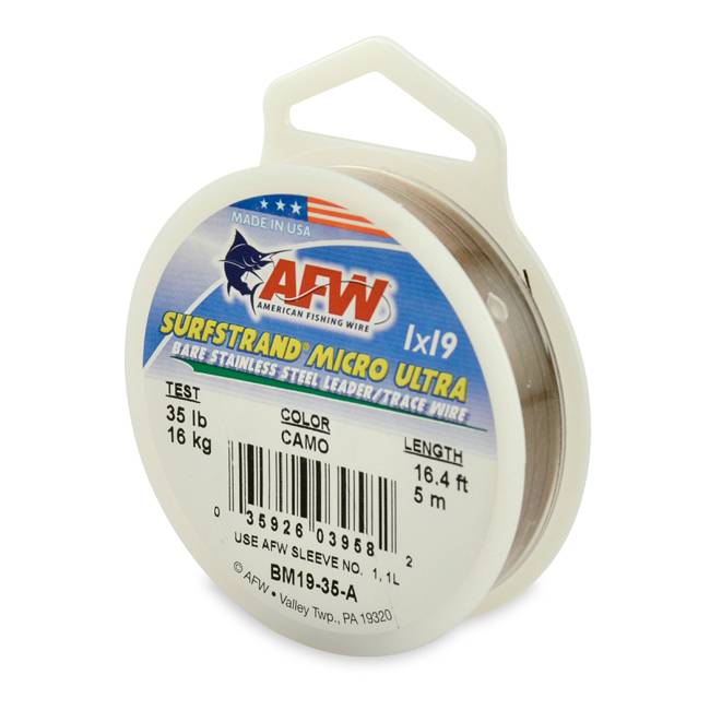 AFW Surfstrand Micro Ultra 19 Strand Uncoated Wire 35lb
